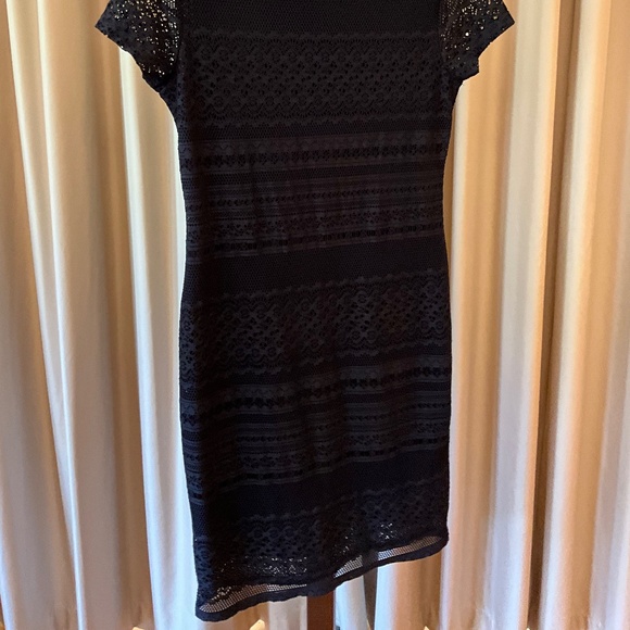 Banana Republic Black Stretch Lace Dress - Picture 6 of 7